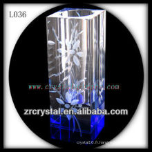 Beau vase en cristal L036